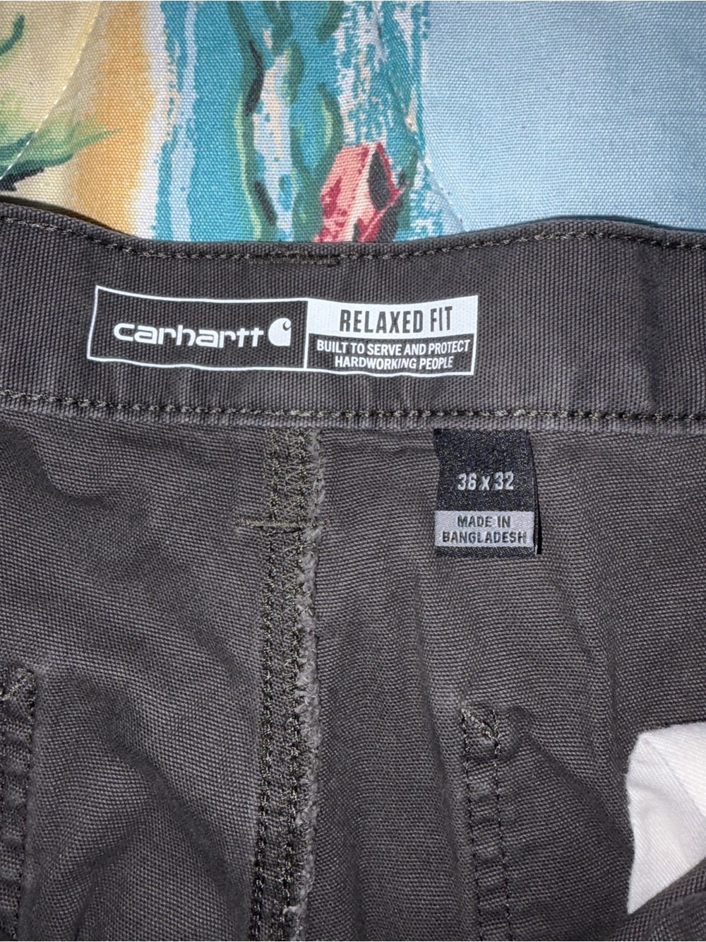 Carhartt Men's Relaxed Fit Dark Gray Work Jeans
